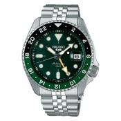 Seiko 5 Sports SKK GMT Green Dial Stainless Steel Watch image