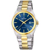 Festina Gents Two Tone Bracelet Blue Dial Watch image