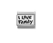 Nomination Composable Classic Link Silver I Love Family