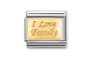 Nomination Composable Classic I Love Family Link in Gold