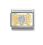 Nomination Composable Classic Link, Heart Bow Glitter