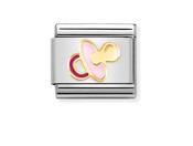 Nomination Composable Link, Pink Pacifier in Gold