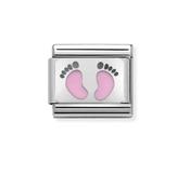 Nomination Composable Classic Link Pink Footprints symbol