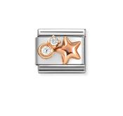 Nomination Composable Classic Link, Star with Two Cubic Zirconia