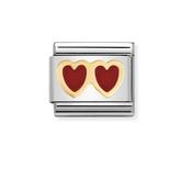 Nomination Composable Classic Link red Hearts