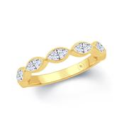 Growe 18K Yellow Gold Lab Grown Diamond Marquise Cut Band 1.00ct image