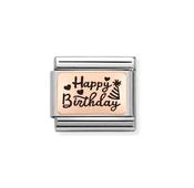 Nomination Composable Classic Link Rosegold Happy Birthday