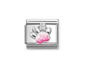 Nomination Composable Classic Link White and Pink Paw