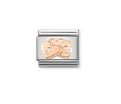 Nomination Composable Classic Link Rose Gold Padlock Heart
