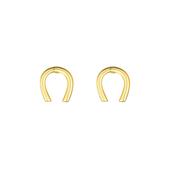 9K Gold Horseshoe Stud Earings image