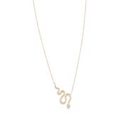 9k Gold Cubic Zirconia Snake Pendant image