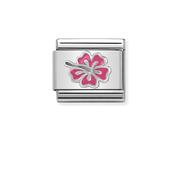 Nomination Composable Classic Link Pink Hibiscus Flower