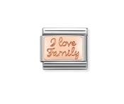 Nomination Composable Classic Link I love Family in Rose Gold