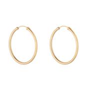 9K Gold 30mm Flexible Hoop Earrings image