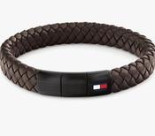 Tommy Hilfiger Men's Brown Leather Bracelet