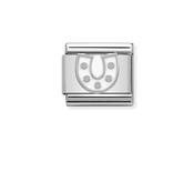 Nomination Composable Classic Link Silver White Horseshoe