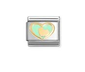 Nomination Composable Classic Link Enamel Double Heart