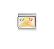 Nomination Composable Classic Link Family Etched Heart