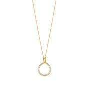 9K Gold Cubic Zirconia Open Circle With Twisted Top image