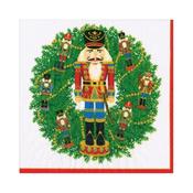 Caspari Nutcracker Wreath Luncheon Napkins image