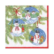 Caspari Snowman Ornaments Luncheon Napkins image