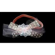 Pink Christening/Special Occasion Headband with Flower and Bow Style HB-02 image