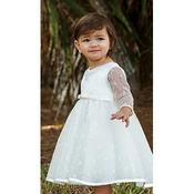 Ivory Long Lace  Sleeves Flower Girl/Special Occasion  Ballerina Length Dress by Sarah louise-  Style 070086-2T image
