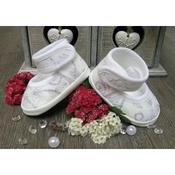 White Christening/Baptism Shoes Style BALLERINA LACE NOVA image