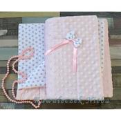 Pink/White/Gray Baby Girl Blanket Style GRAY HEARTS BIS image