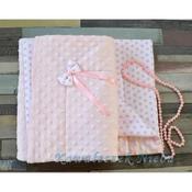 Pink/White Baby Girl Blanket Style PINK HEARTS image