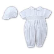 Sarah Louise Baby Boy Christening White Romper Style 002200S image