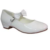 First Holy Communion White Leather Shoes Style DANIELLE image