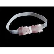 White/Pink Christening/Special Occasion Handmade Headband Style 315