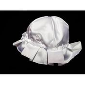 Pretty Ivory Satin Traditional Look Bonnet/Hat for Baby Girl Style Bonnet02