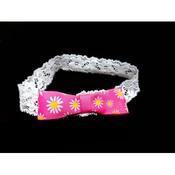 White/Pink Christening/Special Occasion Headband Style HEADBAND 05 image