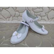 White Leather First Holy Communion Shoes Style 901 image