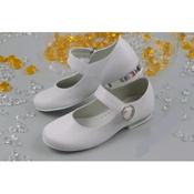 White Leather First Holy Communion Shoes Style 812 image