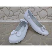 White Leather First Holy Communion Shoes Style 806 image