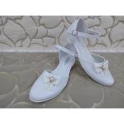 White Leather First Holy Communion Shoes Style 718 image