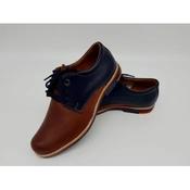 Boys Brown/Blue Leather First Holy Communion/Special Occasion Shoes Style 122 image