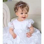 White Christening/Baptism Baby Girl Dress Style NINA image