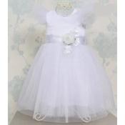 White Handmade Baby Girl Christening Dress Style NADIA image