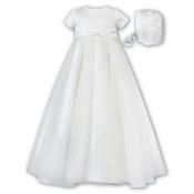Sarah Louise Ivory Christening Gown &amp; Bonnet Style 001149