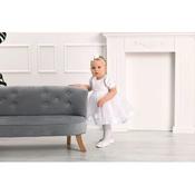 White Baby Girl Christening Dress&amp;Headband Style F010 image