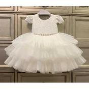 TETER WARM HANDMADE BABY GIRL IVORY CHRISTENING DRESS STYLE B102 image