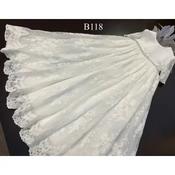 TETER WARM HANDMADE BABY GIRL IVORY CHRISTENING GOWN STYLE  B118 image