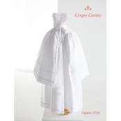 CARMY HANDMADE WHITE CHRISTENING/BAPTISM BABY GIRL GOWN &amp; BONNET STYLE 2725