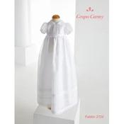 CARMY HANDMADE WHITE CHRISTENING/BAPTISM BABY GIRL GOWN &amp; BONNET STYLE 2724 image