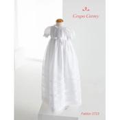CARMY HANDMADE WHITE CHRISTENING/BAPTISM BABY GIRL GOWN &amp; BONNET STYLE 2723