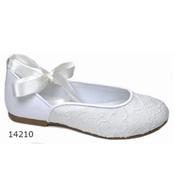Spanish Ivory First Holy Communion Shoes by Tinny Shoes Style 14210 image
